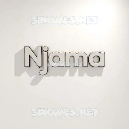 njama in White Logo Warm style - 3D name wallpaper njama in White Logo Warm style - 3D name wallpaper