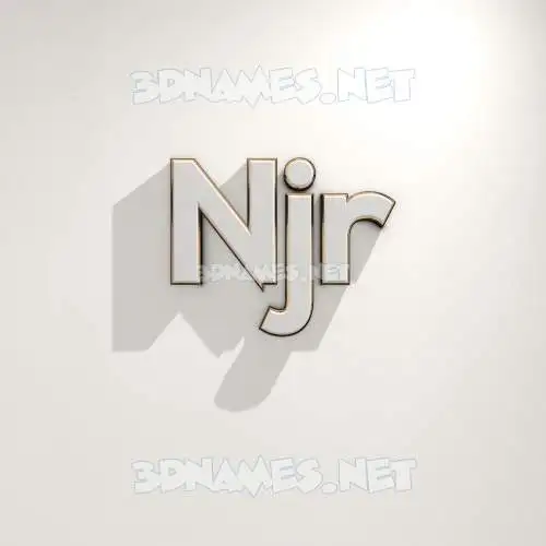 njr in White Logo Warm style - 3D name wallpaper njr in White Logo Warm style - 3D name wallpaper