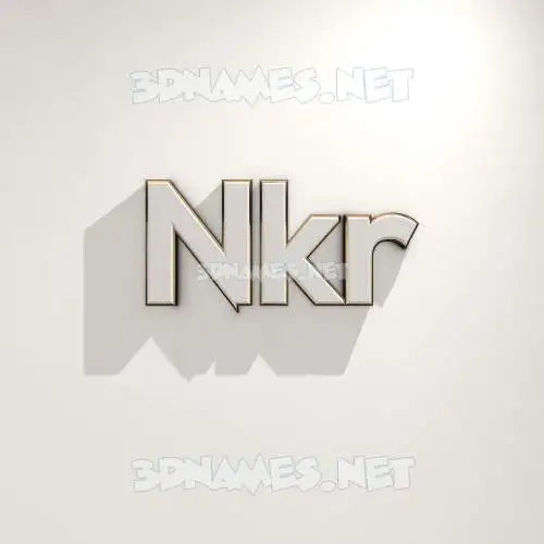 nkr in White Logo Warm style - 3D name wallpaper nkr in White Logo Warm style - 3D name wallpaper