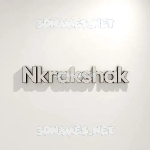 nkrakshak in White Logo Warm style - 3D name wallpaper