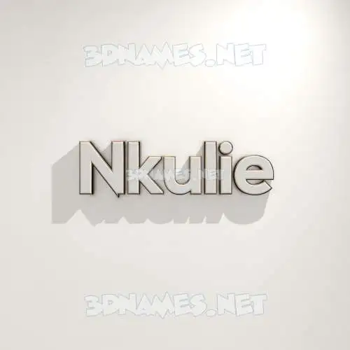 nkulie in White Logo Warm style - 3D name wallpaper