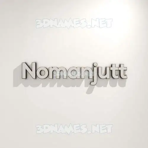 nomanjutt in White Logo Warm style - 3D name wallpaper