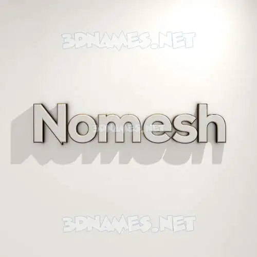nomesh in White Logo Warm style - 3D name wallpaper