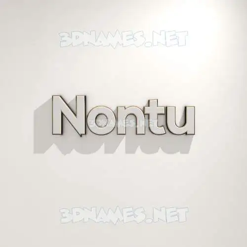 nontu in White Logo Warm style - 3D name wallpaper