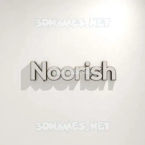 noorish in White Logo Warm style - 3D name wallpaper noorish in White Logo Warm style - 3D name wallpaper