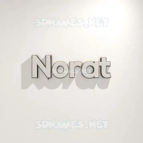 norat in White Logo Warm style - 3D name wallpaper