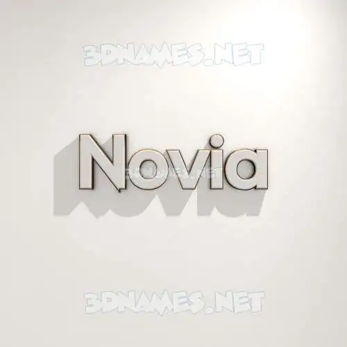 novia in White Logo Warm style - 3D name wallpaper