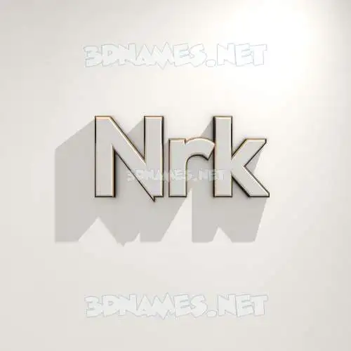 nrk in White Logo Warm style - 3D name wallpaper