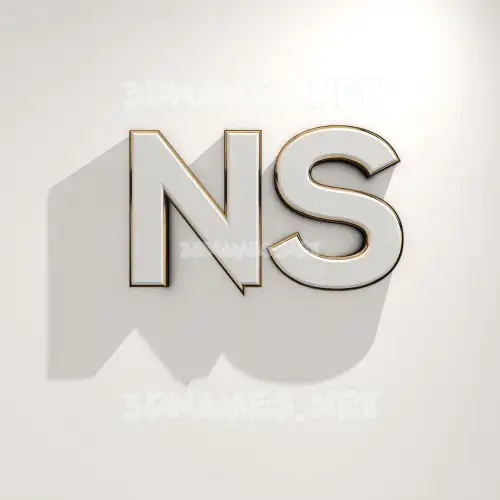 ns in White Logo Warm style - 3D name wallpaper ns in White Logo Warm style - 3D name wallpaper