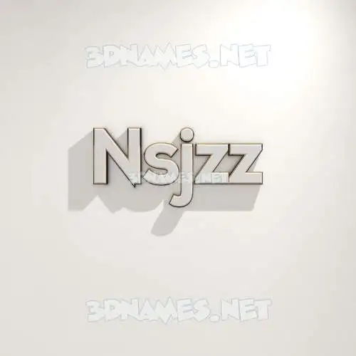 nsjzz in White Logo Warm style - 3D name wallpaper