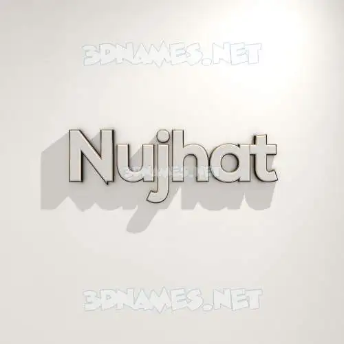 nujhat in White Logo Warm style - 3D name wallpaper nujhat in White Logo Warm style - 3D name wallpaper