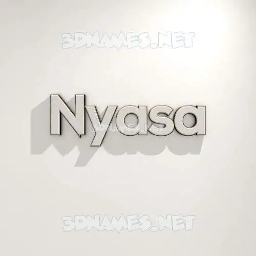 nyasa in White Logo Warm style - 3D name wallpaper nyasa in White Logo Warm style - 3D name wallpaper