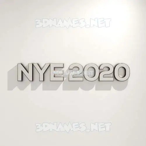 nye 2020 in White Logo Warm style - 3D name wallpaper nye 2020 in White Logo Warm style - 3D name wallpaper