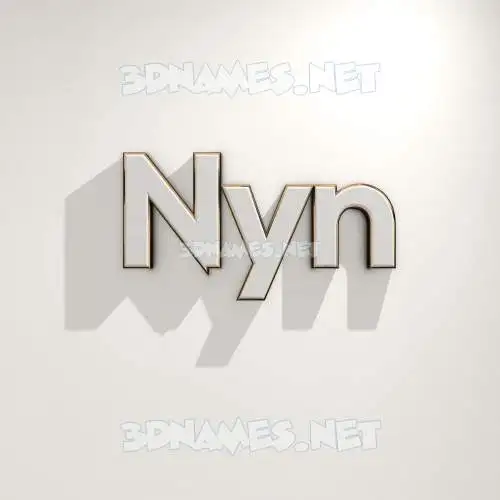 nyn in White Logo Warm style - 3D name wallpaper nyn in White Logo Warm style - 3D name wallpaper