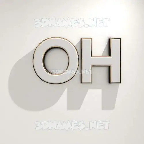 oh in White Logo Warm style - 3D name wallpaper