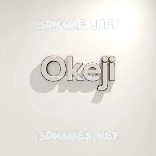 okeji in White Logo Warm style - 3D name wallpaper okeji in White Logo Warm style - 3D name wallpaper