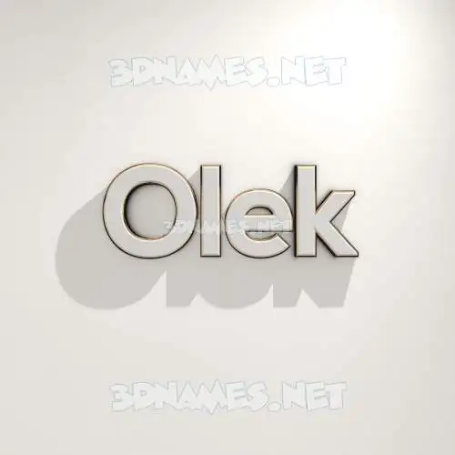 olek in White Logo Warm style - 3D name wallpaper