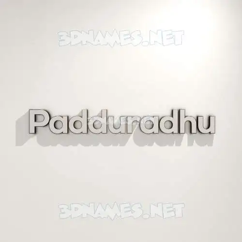 padduradhu in White Logo Warm style - 3D name wallpaper padduradhu in White Logo Warm style - 3D name wallpaper