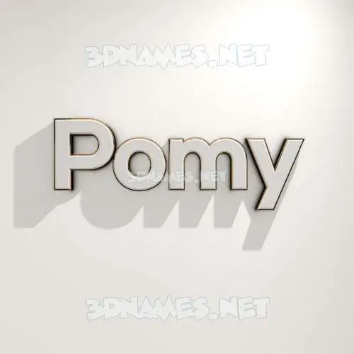 pomy in White Logo Warm style - 3D name wallpaper pomy in White Logo Warm style - 3D name wallpaper