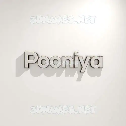 pooniya in White Logo Warm style - 3D name wallpaper pooniya in White Logo Warm style - 3D name wallpaper