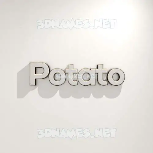 potato in White Logo Warm style - 3D name wallpaper potato in White Logo Warm style - 3D name wallpaper