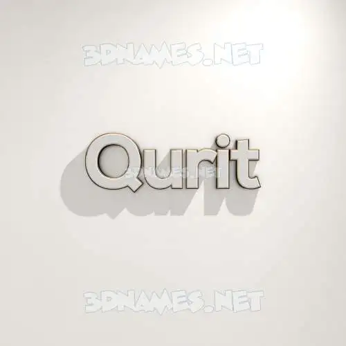 qurit in White Logo Warm style - 3D name wallpaper