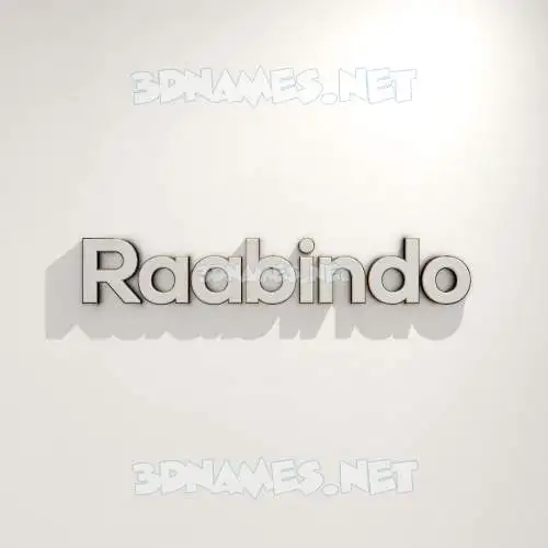 raabindo in White Logo Warm style - 3D name wallpaper raabindo in White Logo Warm style - 3D name wallpaper