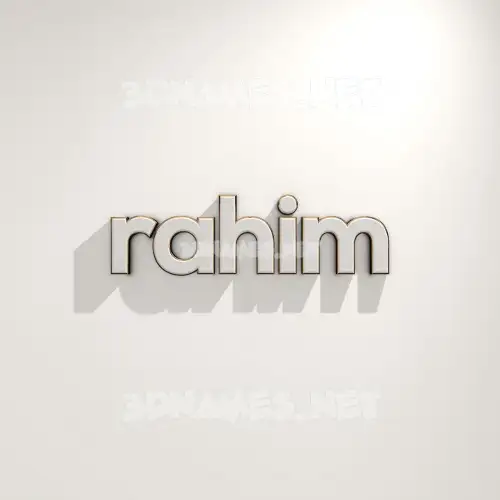 rahim in White Logo Warm style - 3D name wallpaper