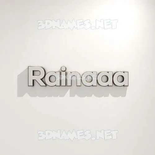 rainaaa in White Logo Warm style - 3D name wallpaper