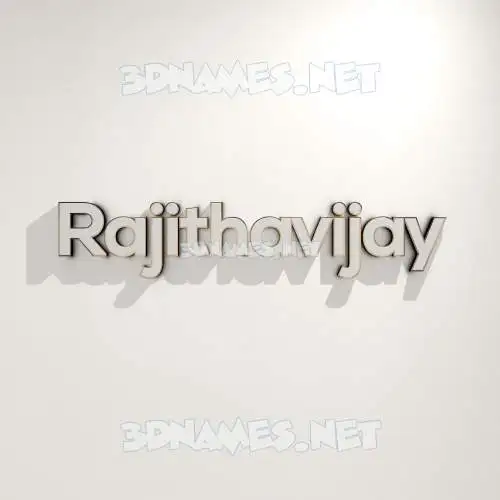 rajithavijay in White Logo Warm style - 3D name wallpaper