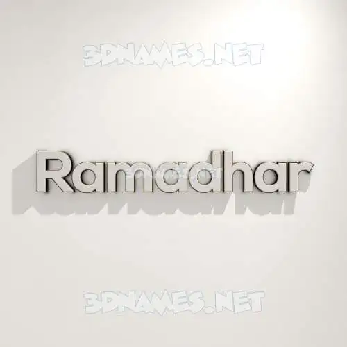 ramadhar in White Logo Warm style - 3D name wallpaper