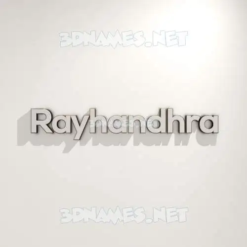 rayhandhra in White Logo Warm style - 3D name wallpaper
