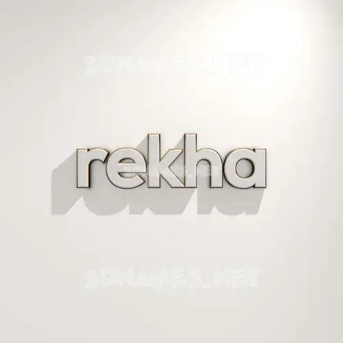 rekha in White Logo Warm style - 3D name wallpaper