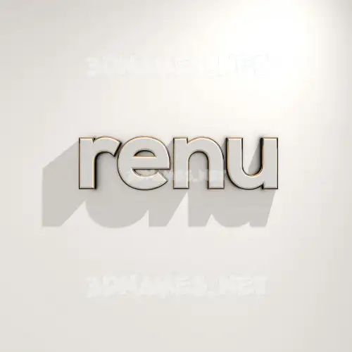 renu in White Logo Warm style - 3D name wallpaper renu in White Logo Warm style - 3D name wallpaper