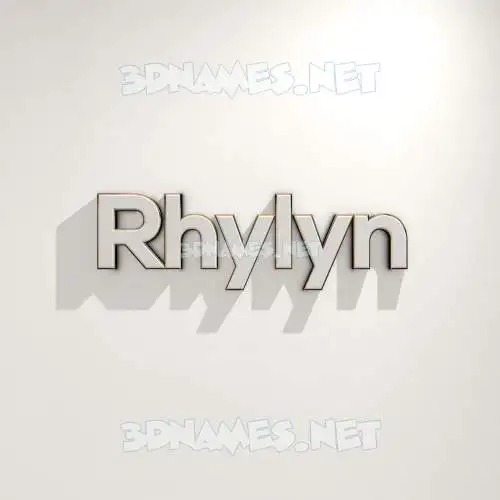 rhylyn in White Logo Warm style - 3D name wallpaper