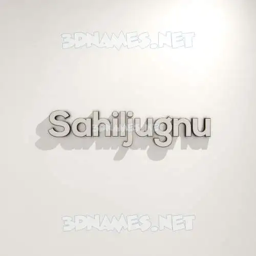 sahiljugnu in White Logo Warm style - 3D name wallpaper