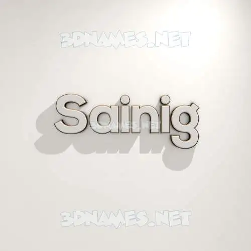 sainig in White Logo Warm style - 3D name wallpaper sainig in White Logo Warm style - 3D name wallpaper
