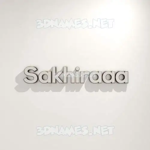 sakhiraaa in White Logo Warm style - 3D name wallpaper