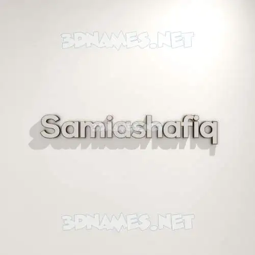 samiashafiq in White Logo Warm style - 3D name wallpaper