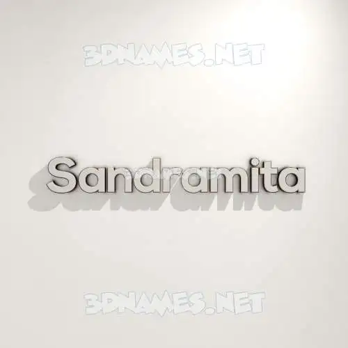 sandramita in White Logo Warm style - 3D name wallpaper