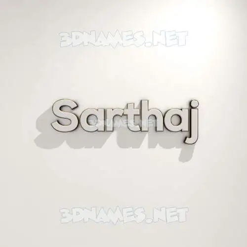 sarthaj in White Logo Warm style - 3D name wallpaper