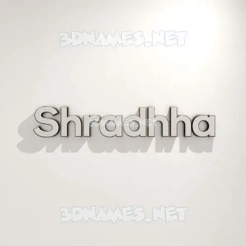 shradhha in White Logo Warm style - 3D name wallpaper