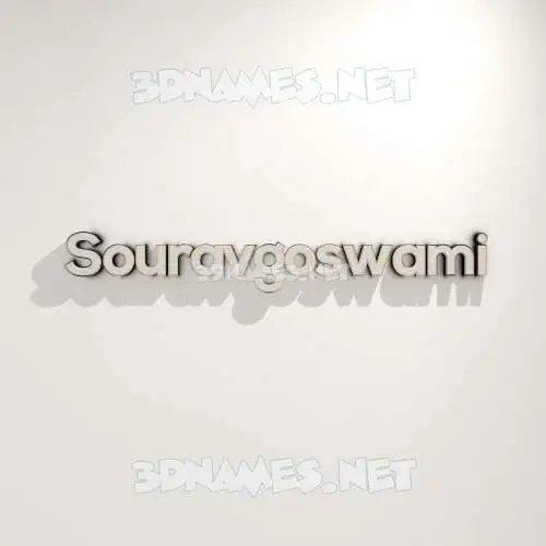 souravgoswami in White Logo Warm style - 3D name wallpaper