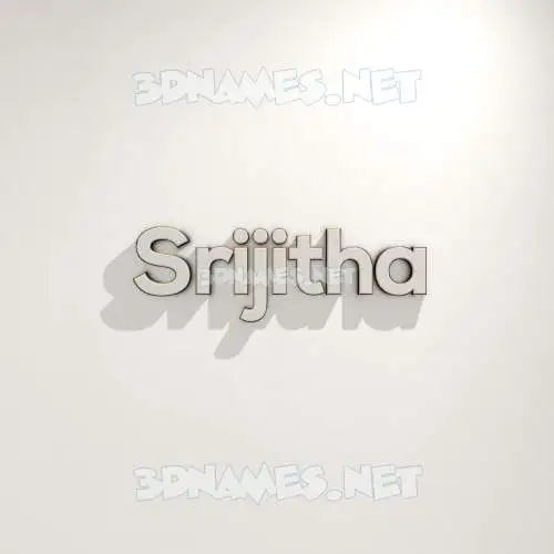 srijitha in White Logo Warm style - 3D name wallpaper