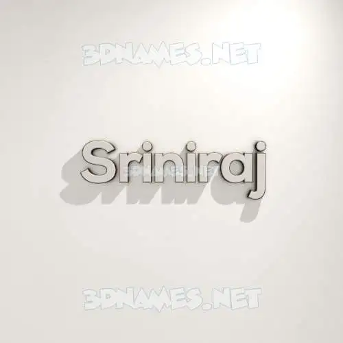 sriniraj in White Logo Warm style - 3D name wallpaper