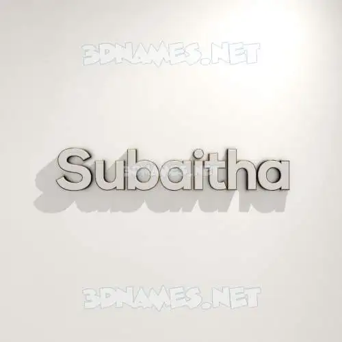 subaitha in White Logo Warm style - 3D name wallpaper subaitha in White Logo Warm style - 3D name wallpaper