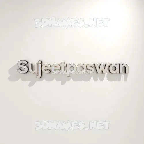 sujeetpaswan in White Logo Warm style - 3D name wallpaper