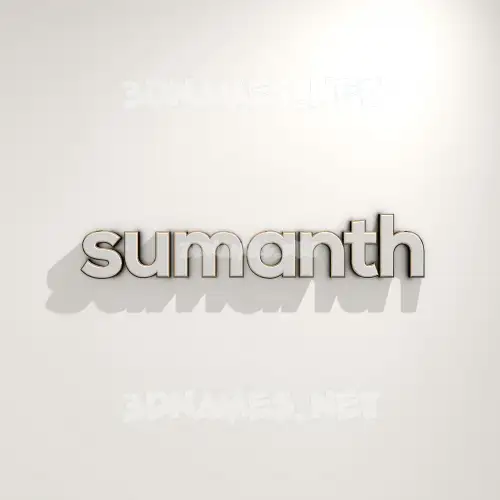 sumanth in White Logo Warm style - 3D name wallpaper