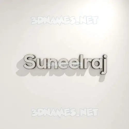 suneelraj in White Logo Warm style - 3D name wallpaper