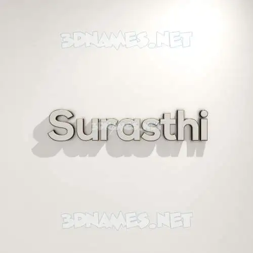 surasthi in White Logo Warm style - 3D name wallpaper